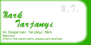 mark tarjanyi business card